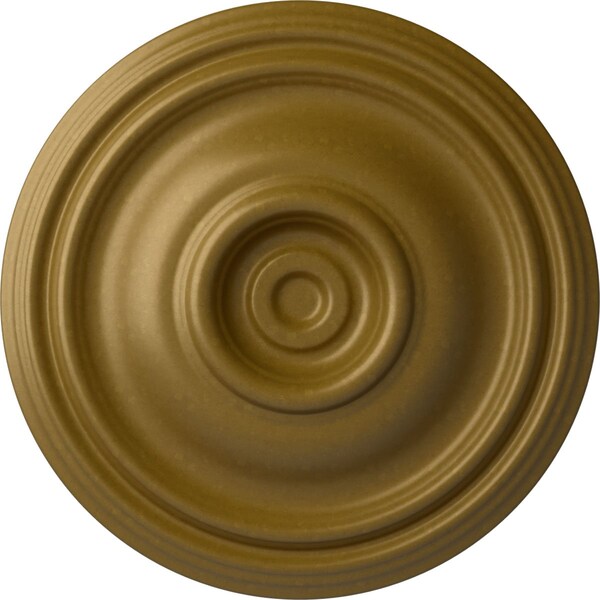 Ekena Millwork Traditional Ceiling Medallion (Fits Canopies up to 4"), Hand-Painted Gold, 14 3/4"OD x 1 3/4"P CM14TRGLS - main